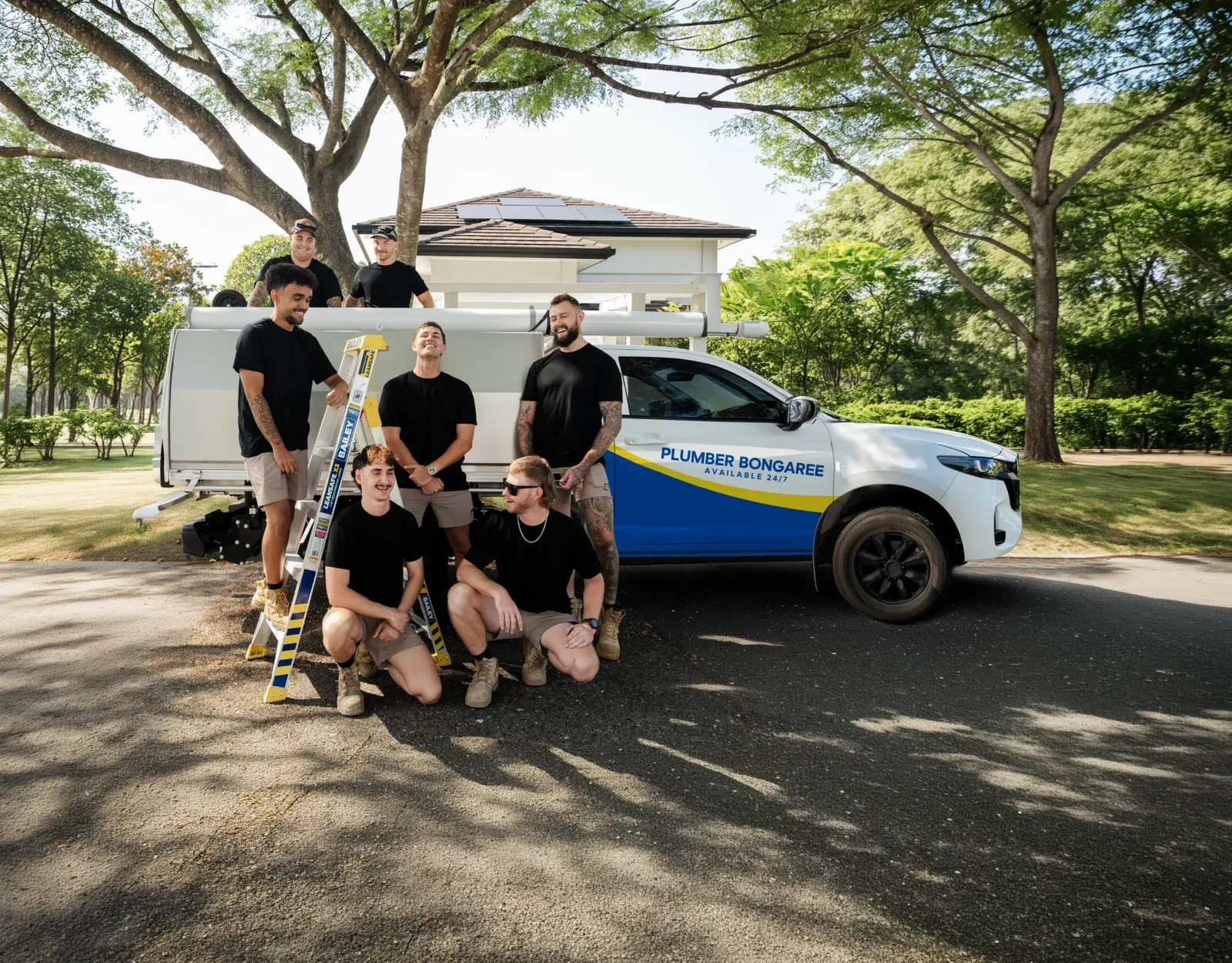 Plumber Bongaree ute and team